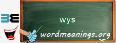 WordMeaning blackboard for wys